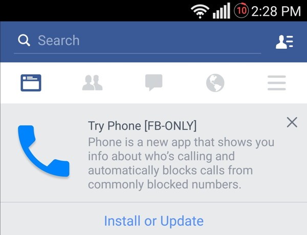 Filtran imagen de la nueva app de llamadas de Facebook