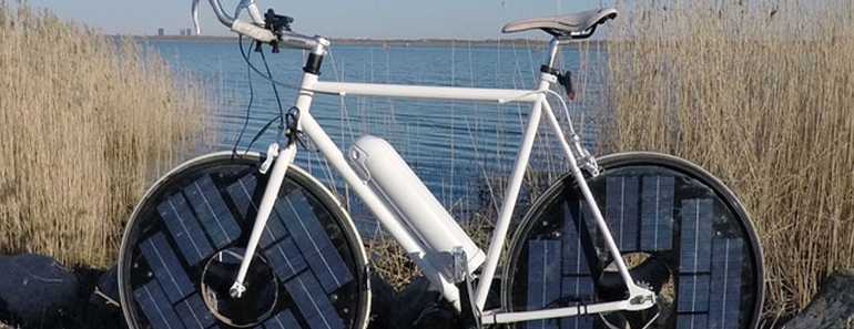 La bicicleta que funciona con la luz del sol