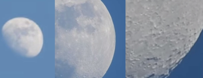 El zoom de una cámara conquista los cráteres de la Luna
