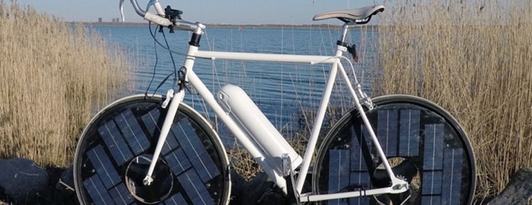 La bicicleta que funciona con la luz del sol