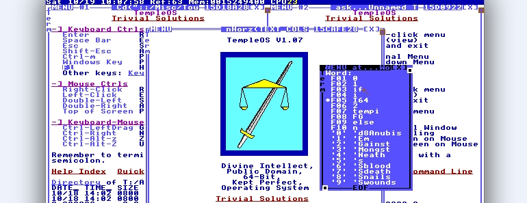 TempleOS sistema operativo para hablar con Dios