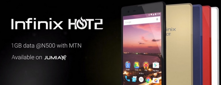 Smartphone Hot 2 Google terminal bajo coste para África